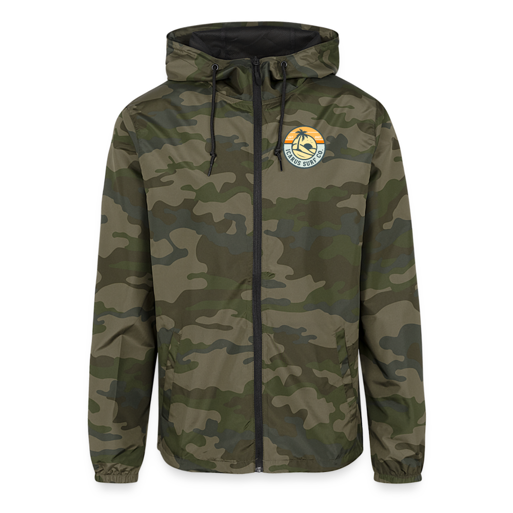 Icarus Lightweight Windbreaker Jacket - green camo