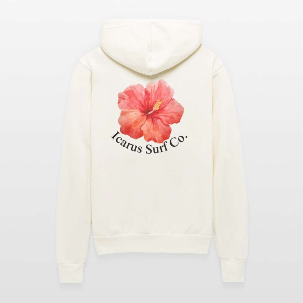 “Coastal Blossom” Zip-Up Hoodie - vintage white