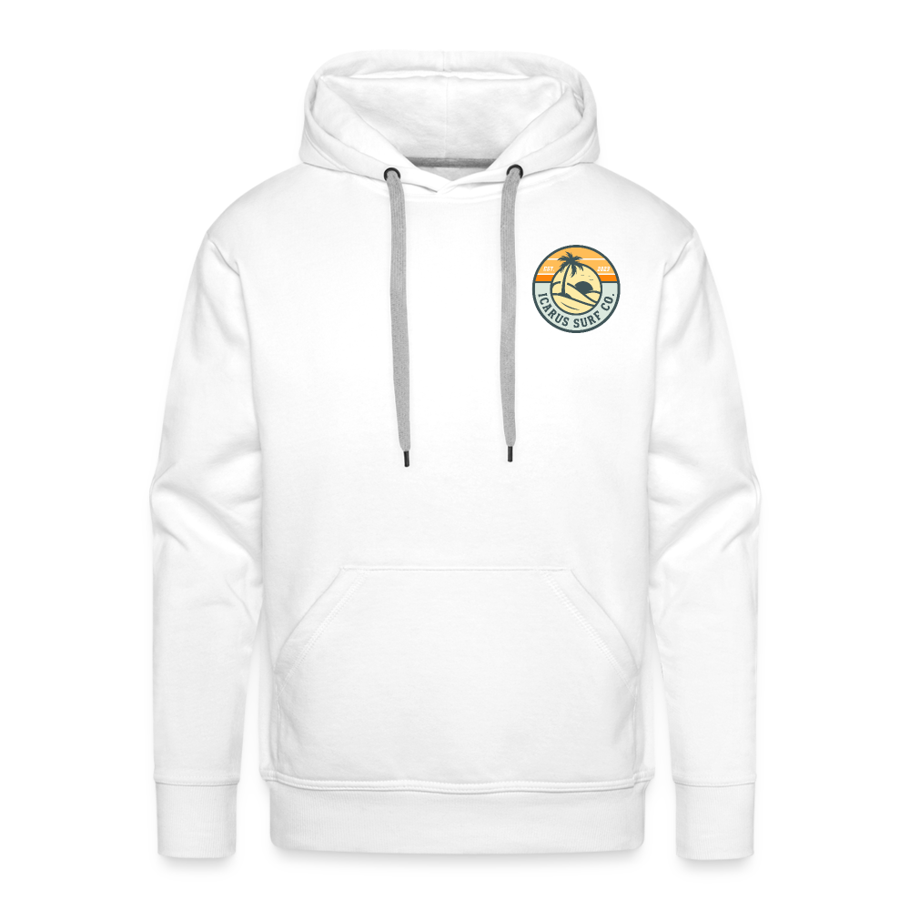 Icarus "One Wave At A Time" Men’s Premium Hoodie - white