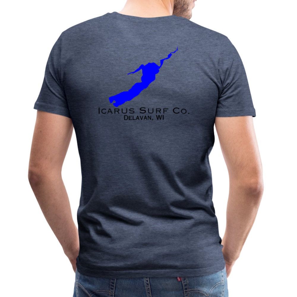Icarus Surf Co. "Delavan, WI" Men's Premium T-Shirt - heather blue
