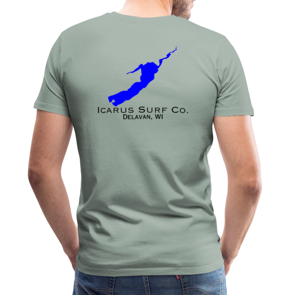 Icarus Surf Co. "Delavan, WI" Men's Premium T-Shirt - steel green