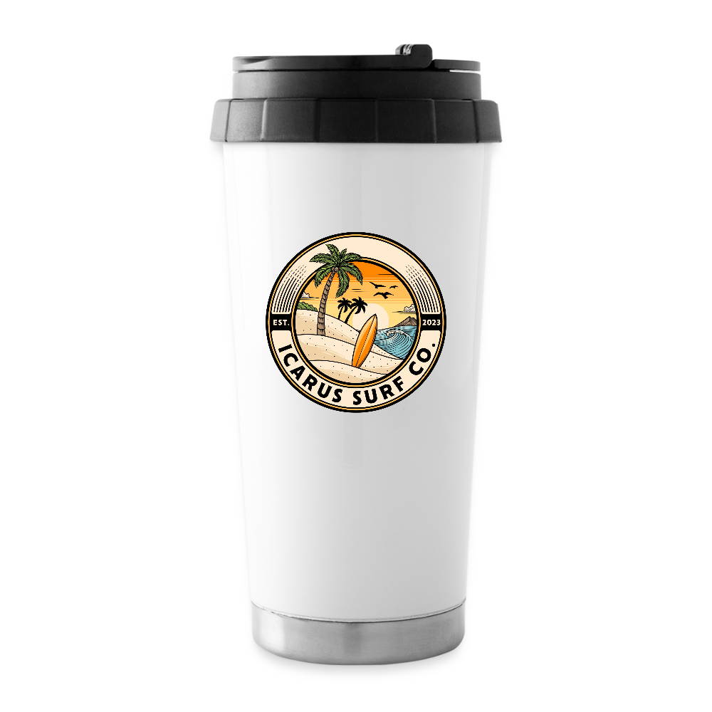 Icarus Surf Co. 16 oz Travel Mug - white