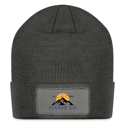 Icarus Patch Beanie - charcoal grey