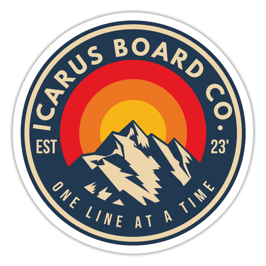 Icarus Board Co. Sticker - white matte