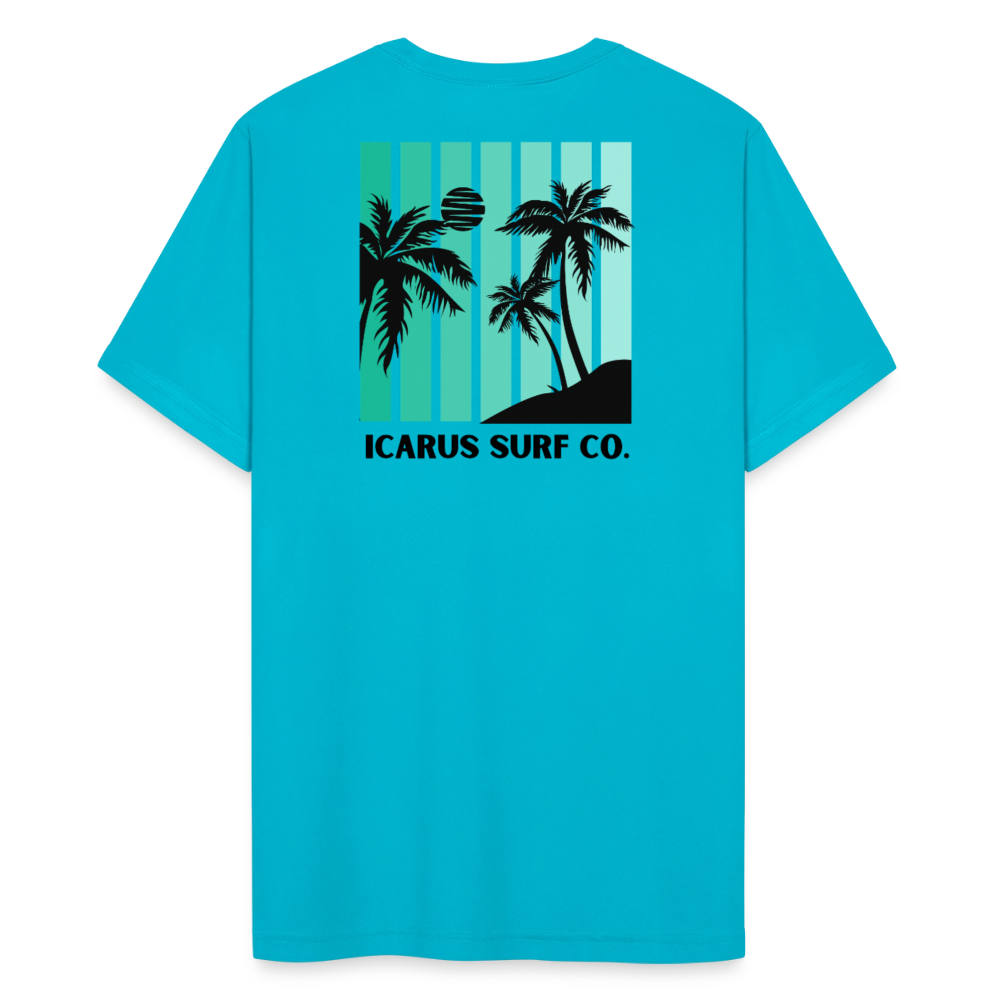 “Tropic Fade” Performance T-Shirt - turquoise