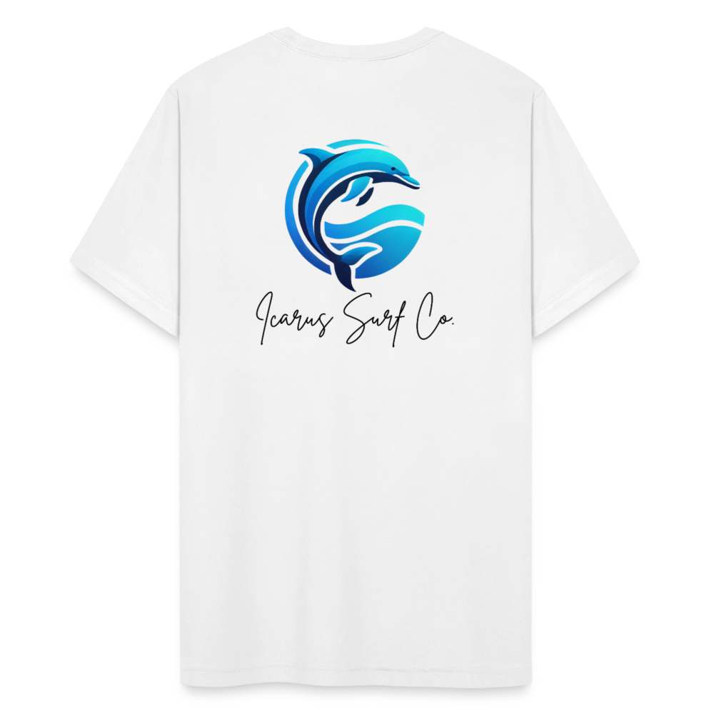 “Dolphin Drift” Moisture Wicking T-Shirt - white