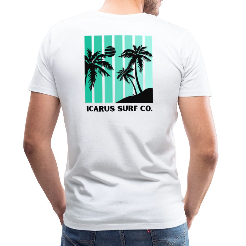 Icarus Surf Co. "Lines" Men's Premium T-Shirt - white