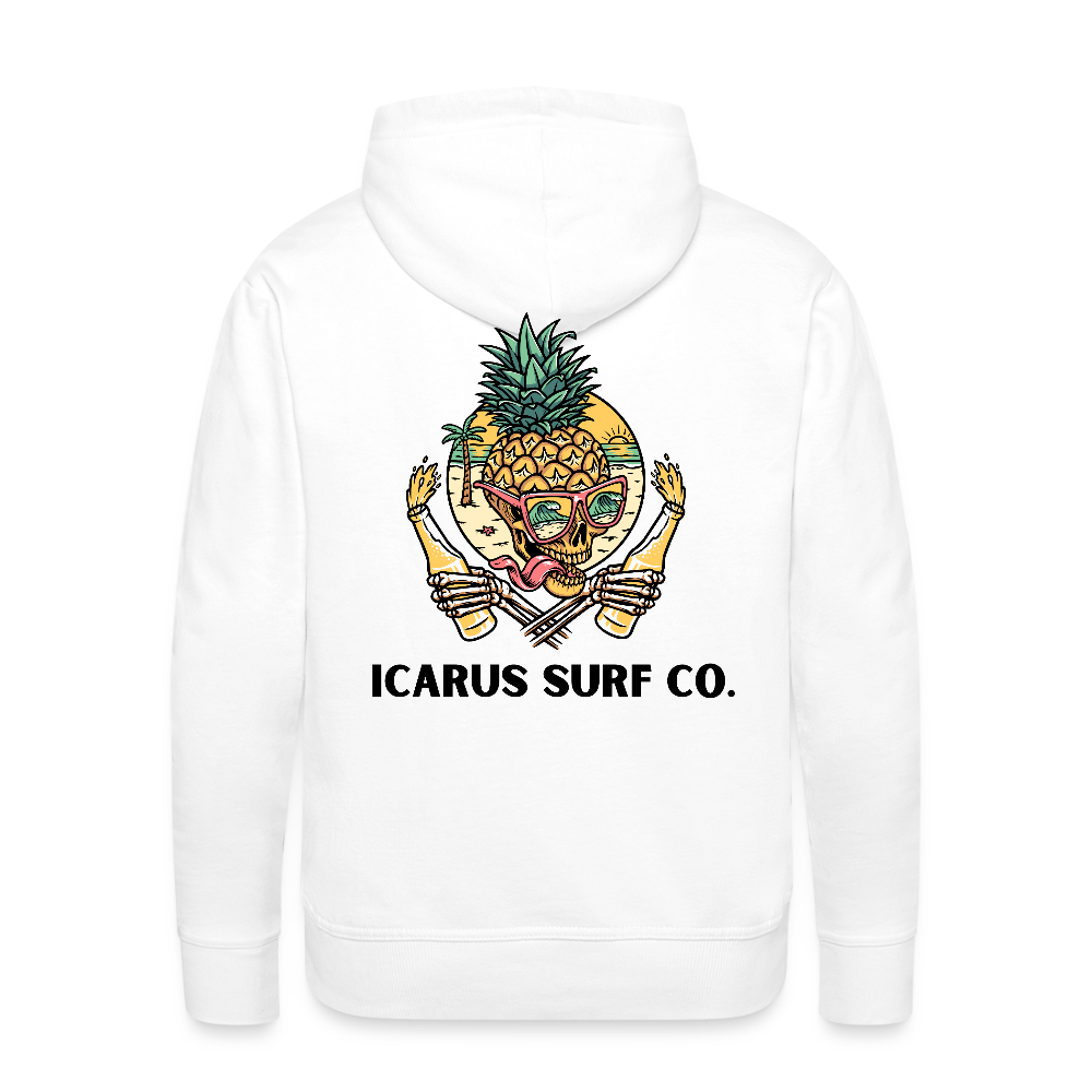 Icarus Surf Co. Pineapple Head Men’s Premium Hoodie - white