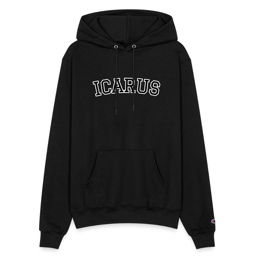 Icarus Letter Champion Unisex Powerblend Hoodie - black