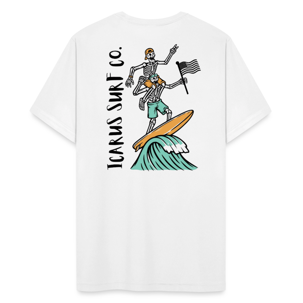 "Surfing Skellys" Performance T-Shirt - white
