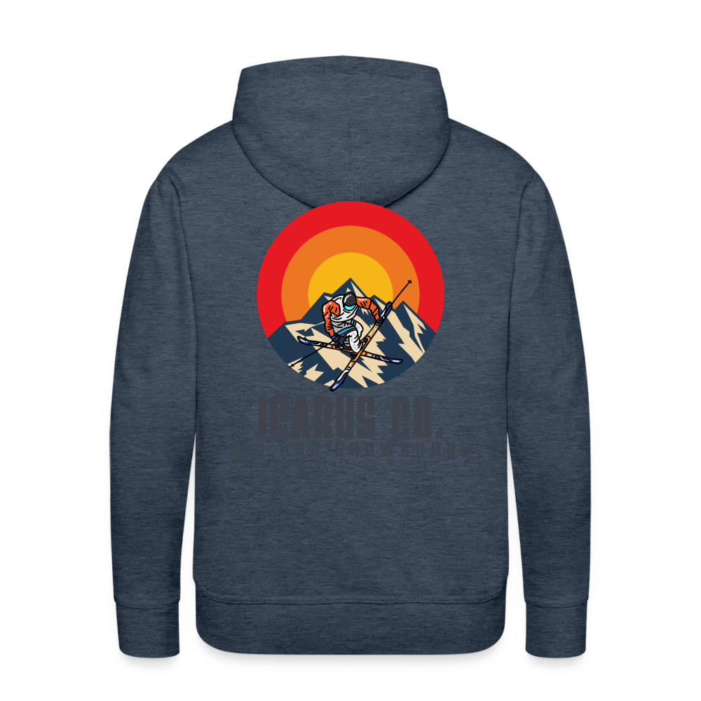 Downhill Skier Icarus Hoodie - heather denim