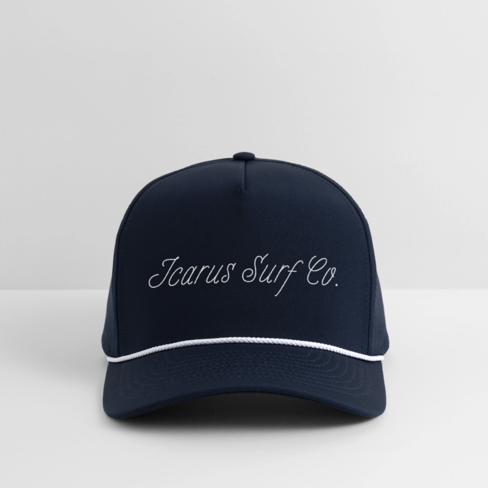 Icarus Surf Co. Cursive Rope Cap Navy - navy/white
