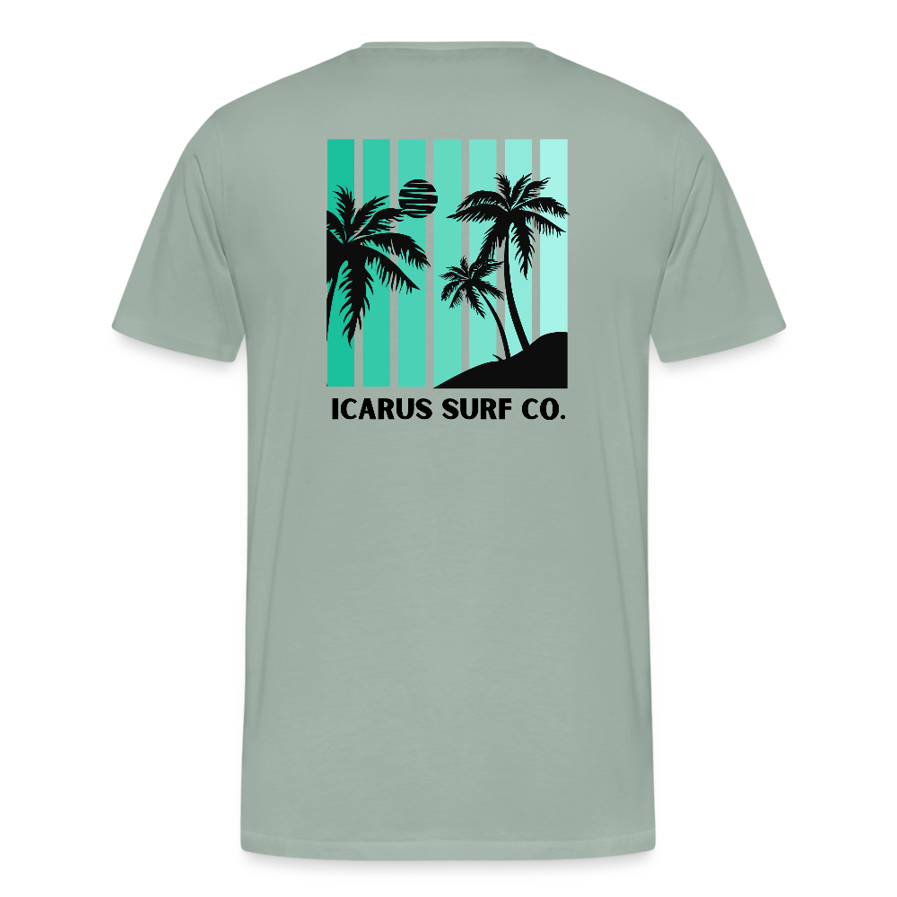 Icarus Surf Co. "Lines" Men's Premium T-Shirt - steel green