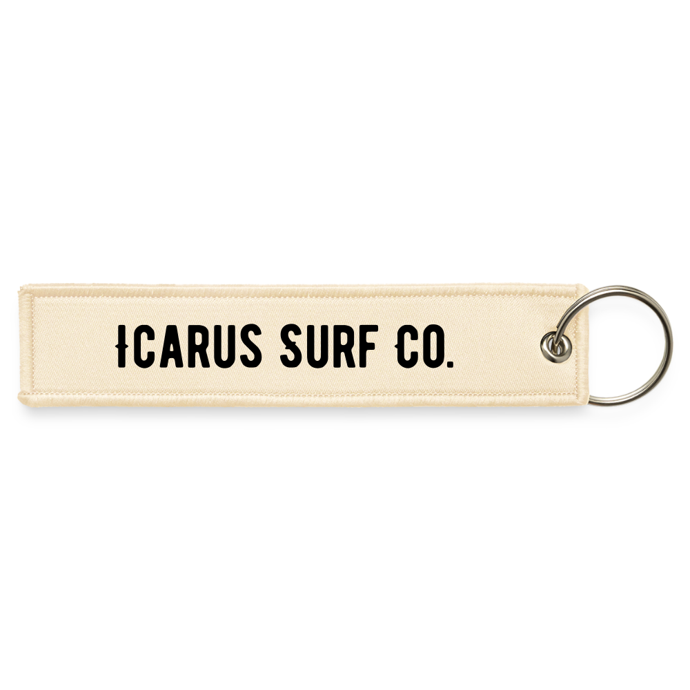 Icarus Logos Jet Tag Keychain - creme