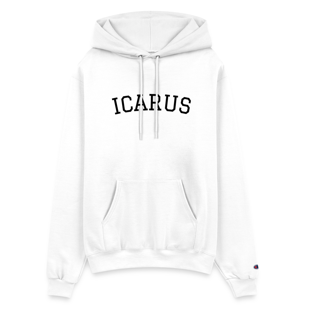 Icarus Letter Champion Unisex Powerblend Hoodie - white