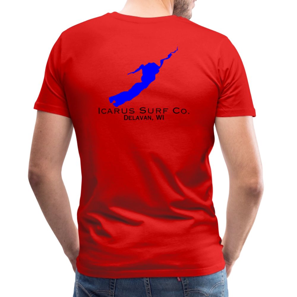 Icarus Surf Co. "Delavan, WI" Men's Premium T-Shirt - red