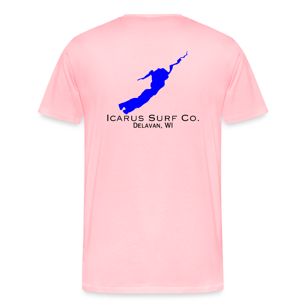 Icarus Surf Co. "Delavan, WI" Men's Premium T-Shirt - pink
