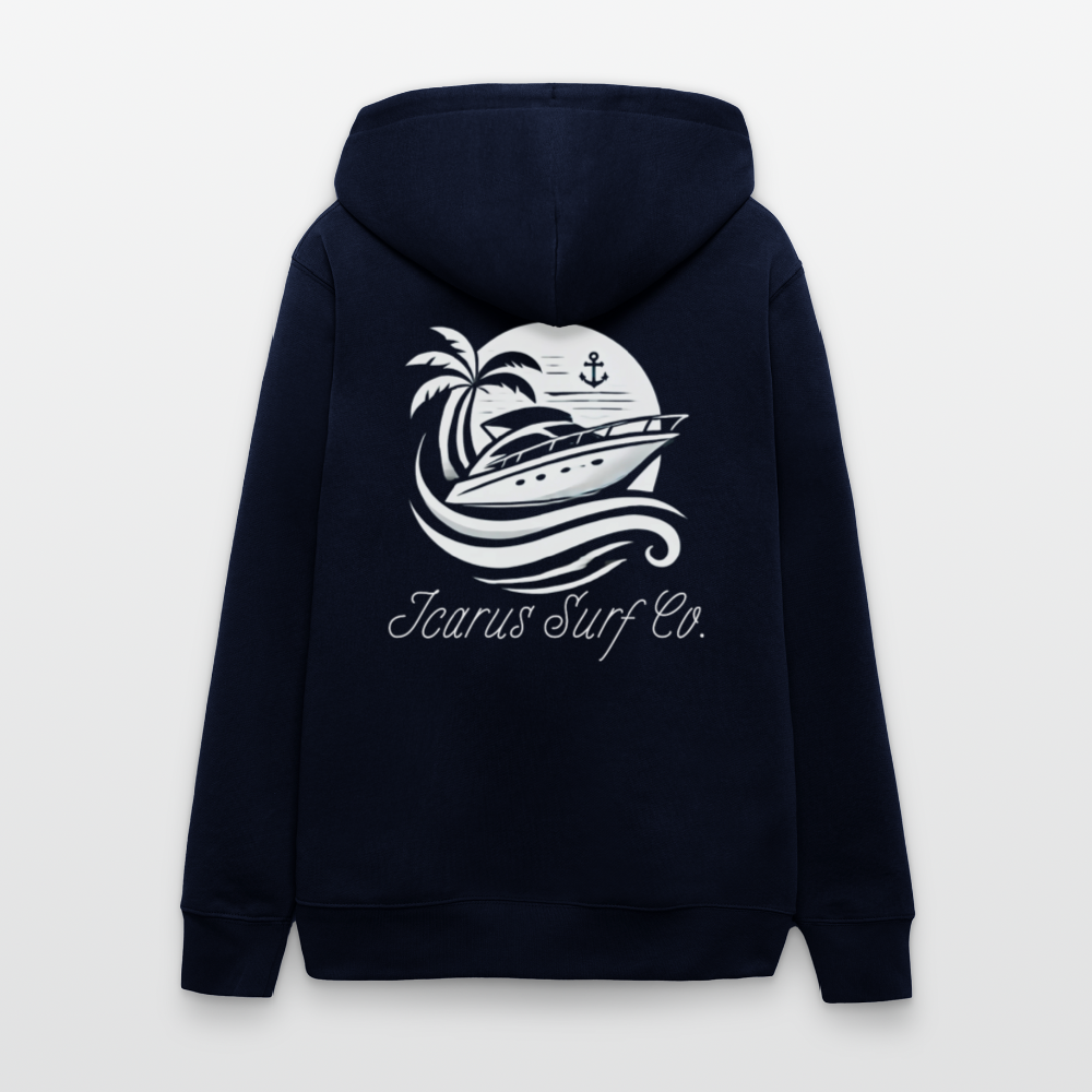 "Wave Conqueror" Zip-Up Hoodie - french navy
