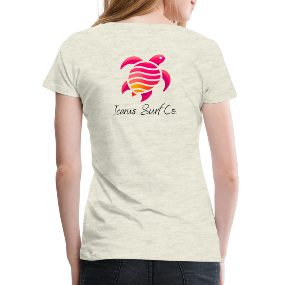 Icarus Surf Co. "Turtle" Women’s Premium T-Shirt - heather oatmeal