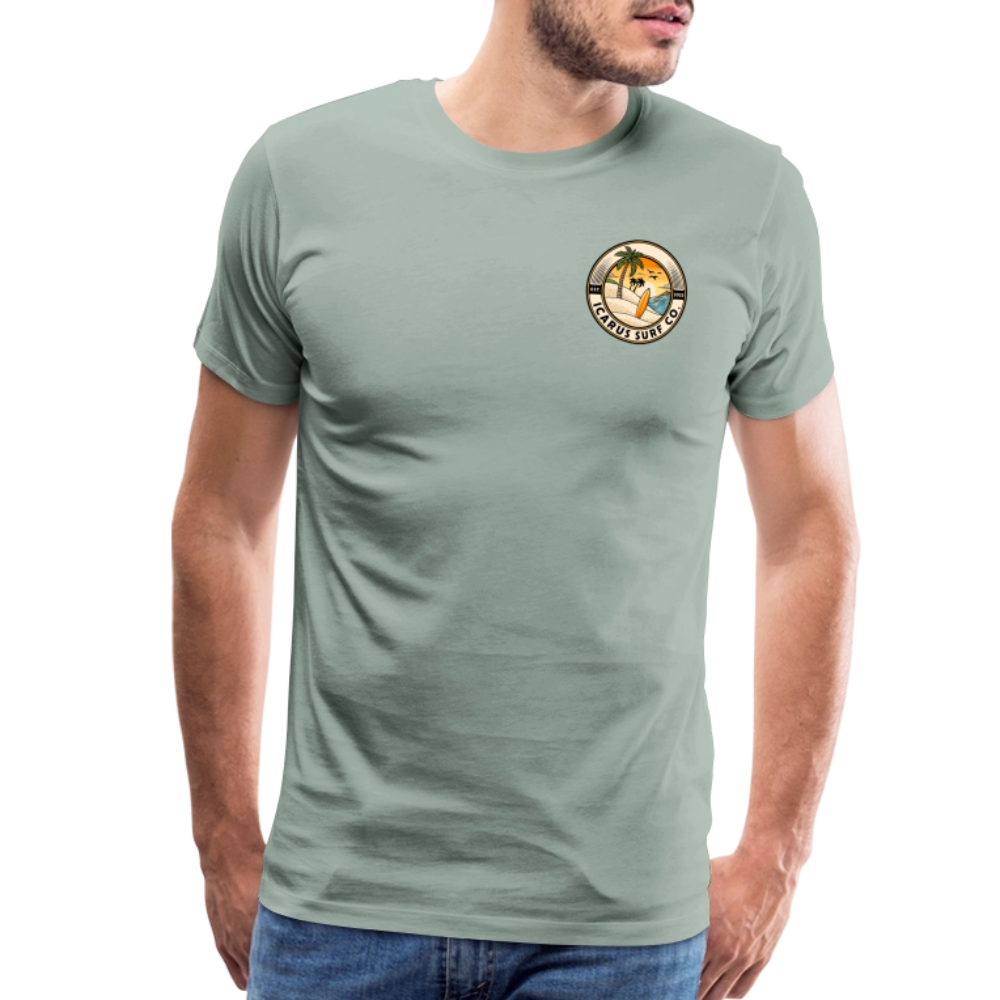 Icarus Surf Co. "Delavan, WI" Men's Premium T-Shirt - steel green