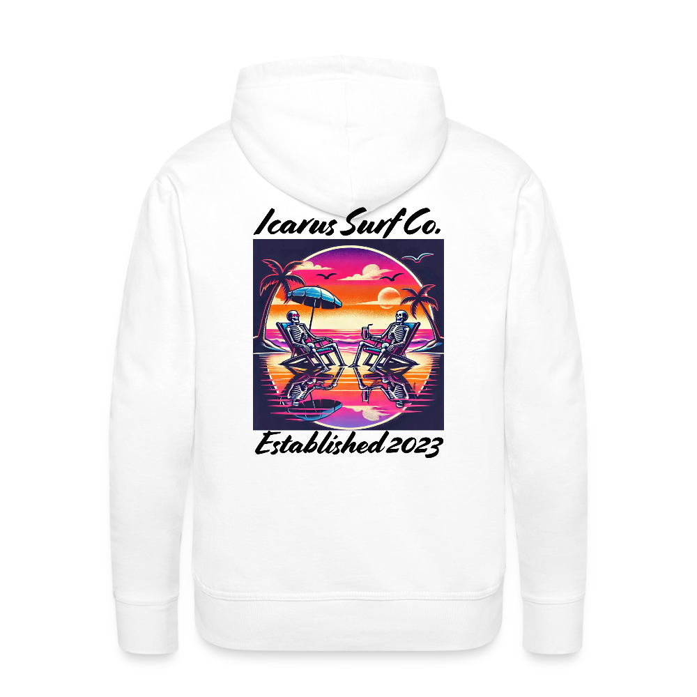 Icarus Surf Co. "Beachin' " Men’s Premium Hoodie - white