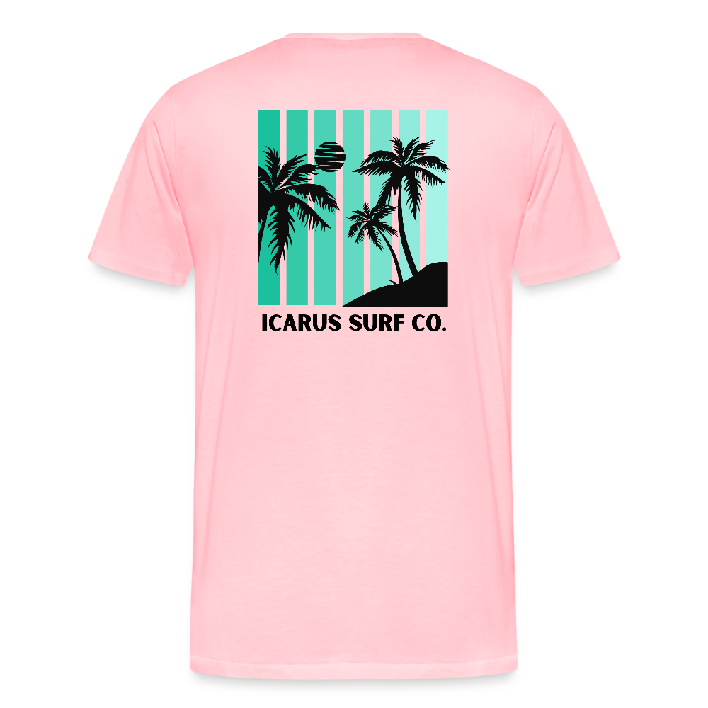 Icarus Surf Co. "Lines" Men's Premium T-Shirt - pink