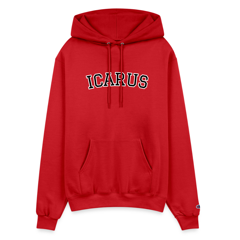 Icarus Letter Champion Unisex Powerblend Hoodie - Scarlet