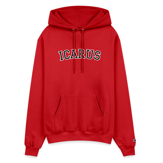 Icarus Letter Champion Unisex Powerblend Hoodie - Scarlet