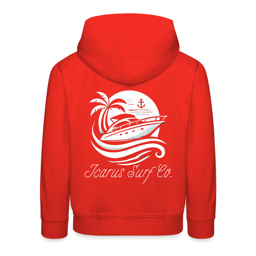 Icarus Surf Co. "Yacht" Kids‘ Premium Hoodie - red