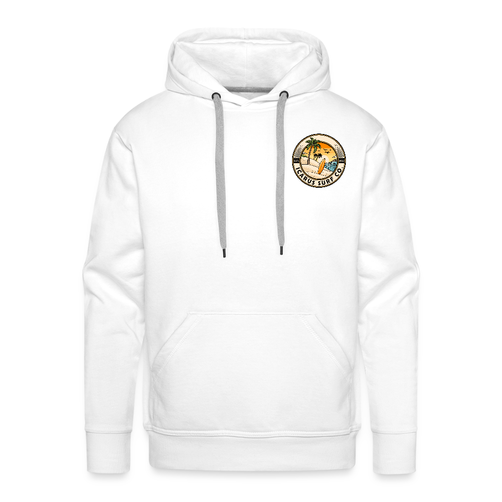 Icarus Surf Co.  RED WHITE AND BLUE Men’s Premium Hoodie - white