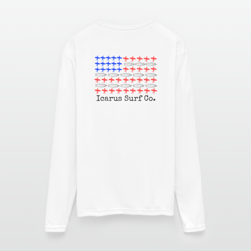 “United by Waves” Performance Long Sleeve T-Shirt - white