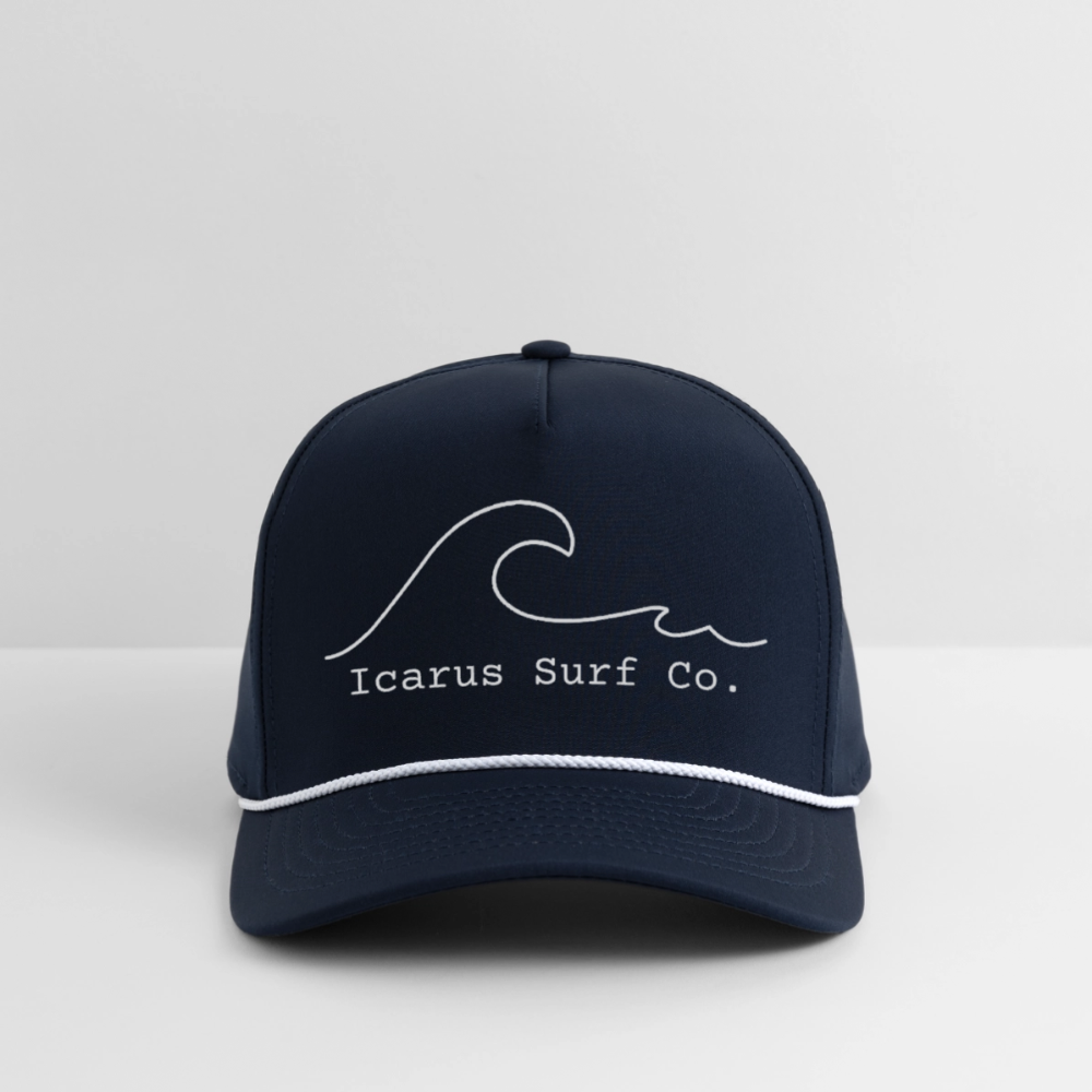 “Midnight Lineup” Rope Cap - navy/white