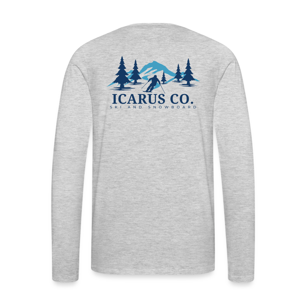 Tree Skiing Icarus Long Sleeve - heather gray