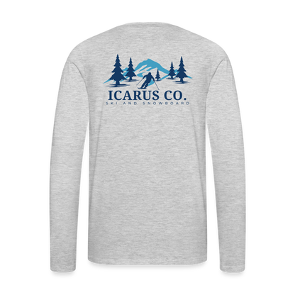 Tree Skiing Icarus Long Sleeve - heather gray