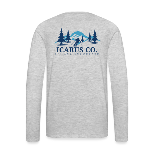 Tree Skiing Icarus Long Sleeve - heather gray