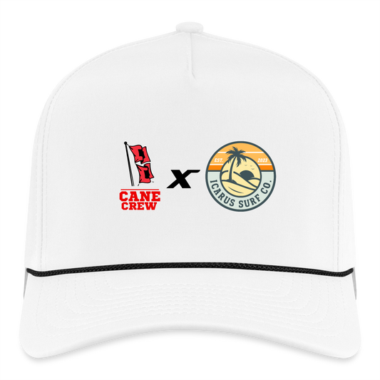 ICARUS X CANE CREW Flag Rope Hat - white/black